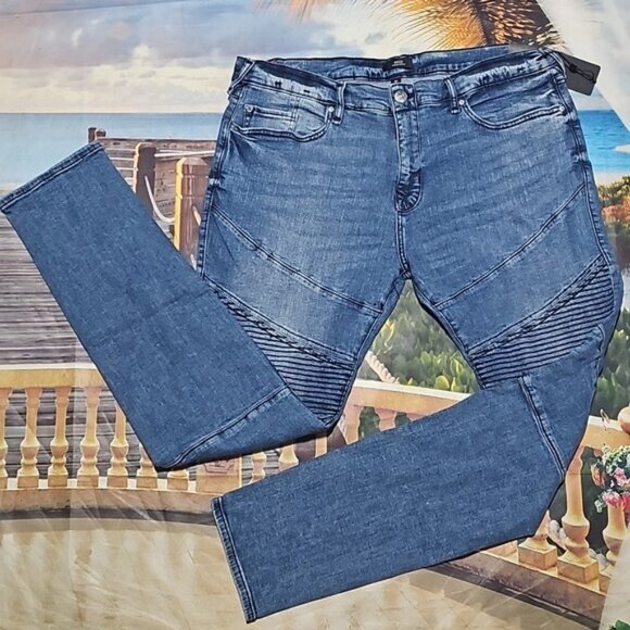 True Religion Rocco Relaxed Skinny Jeans Size 38x33 New - Picture 1 of 6